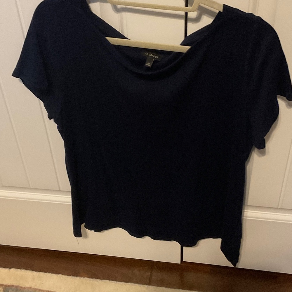 Talbots Dark Blue Short Sleeve Top